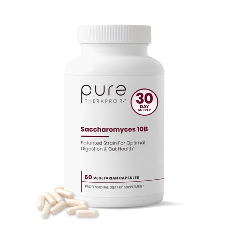 Saccharomyces Boulardii Probiotics 10 Billion CFU - Made in USA | No Fillers, Patented Strain: Lynside CNCM I-3799 Probiotics for Men and Women | Pure TheraPro Rx - 60 Capsules