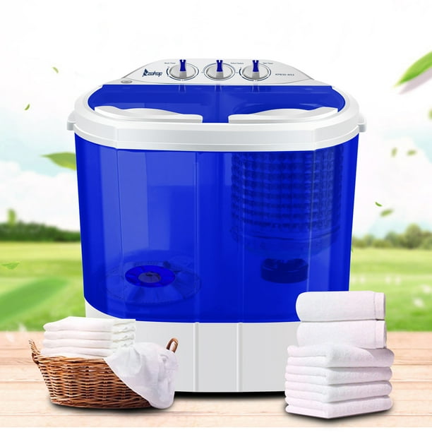 Topcobe Portable Compact Mini Twin Tub Washing Machine w/Wash and Spin