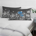 thumbnail image 4 of Blue Grey Daisy Pillow Protectors with Zipper Standard Size, Farmhouse Flowers Abstract Country Soft Brushed Microfiber Breathable Throw Pillow Covers, Pillowcase for Couch Sofa Bedroom 20"x26", 4 of 9