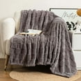 thumbnail image 4 of Soft Thick Fleece Blanket 130x155cm (51x61in) for Bed, Sofa - Warm Plush Throw in Beige, Blue, Gray, Yellow, Green, Pink, Purple, Khaki, Orange, 4 of 4