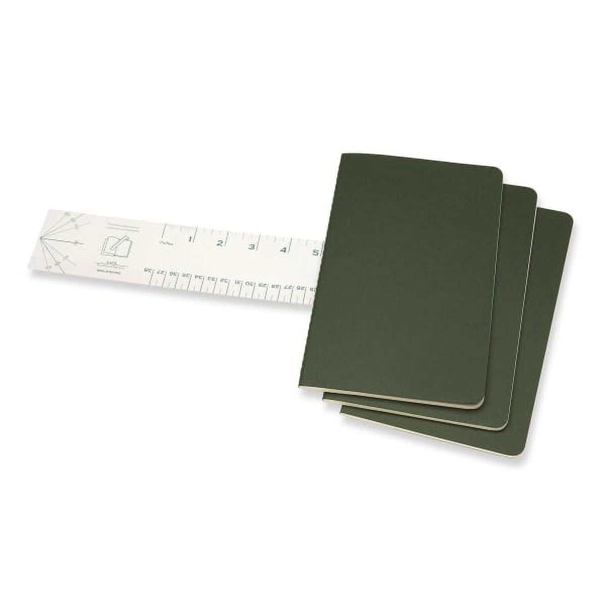 (6 pack) Moleskine Cahier Journals (Set of 3), Soft Cover, Ruled, Large (5" x 8.25"), Myrtle Green