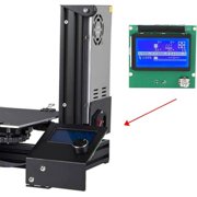 3D Printer LCD Display Screen 12864 Blue Control Panel with Ribbon Cable for 3S 3X 3D Printer Easy Installation
