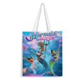 thumbnail image 1 of Mermaid Magic Bolso de tela con estampado de lienzo para mujer, bolsa de compras reutilizable y estética, con cremallera interior, regalo para mujer,40*45cm., 1 of 6