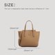 thumbnail image 4 of Bolsos compuestos clásicos para mujer, bolsos y carteras de diseñador de lujo, novedad de 2024, en PU, con patrón de lichi, con asa superior con botones, 4 of 5