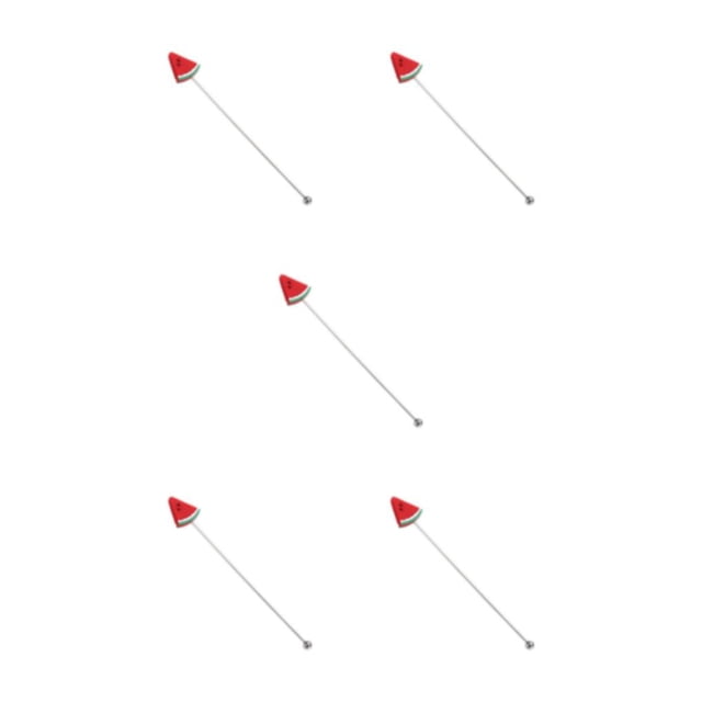 Injueey Agitador de copa de vino, varilla mezcladora Swizzle, varilla agitadora, barra de cabeza de fruta de silicona, accesorios para Type2 NO2
