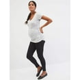 thumbnail image 2 of Motherhood Maternity Spacedye Side Ruched Maternity Tee, 2 of 4