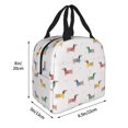 thumbnail image 2 of Bingfone Dachshund Dog Puppy Print Lunch Bag Insulated Lunch Box, Small Leakproof Cooler Food Lunch Containers Reusable High Capacity Lunch Tote Bags for Work, Travel, Outdoor, 2 of 5