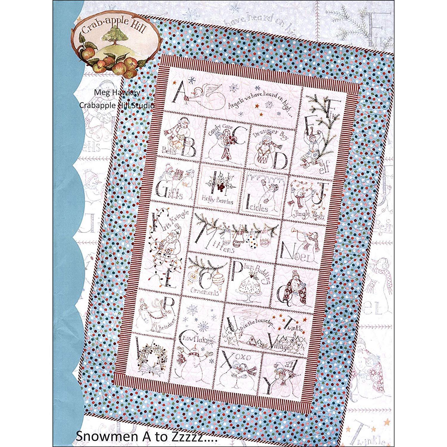 Snowmen A to Zzzzz.... Embroidery PatternMeg HawkeyCrabapple Hill