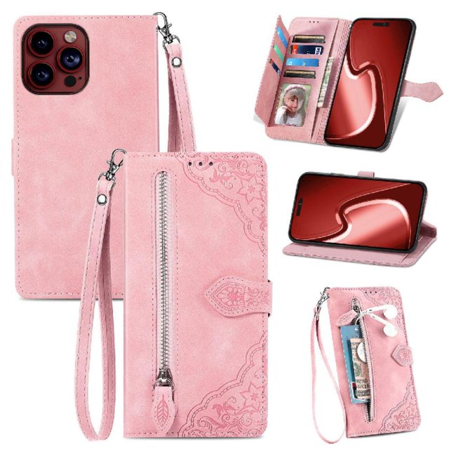 Funda billetera anti-golpes para GANGXUN iPhone 15 Pro , ideal para día a día y trabajo