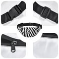 thumbnail image 6 of Easygdp Zebra Fanny Pack for Men Women,Fashion Waist Packs,Travel Hiking Chest Bag Daypack, 6 of 7