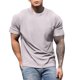 thumbnail image 1 of pstuiky Mangas cortas para hombre, Camisa informal de manga corta con cuello redondo y corte ajustado para hombre, de color liso camisetas de hombre xl, 1 of 5