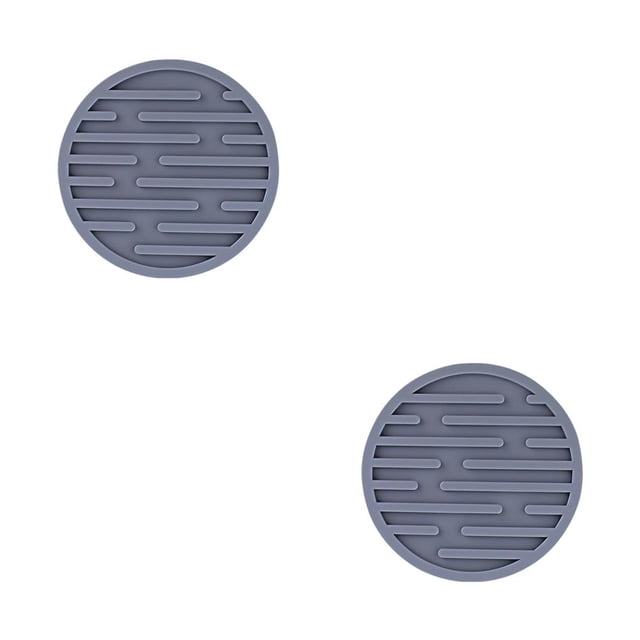 Posavasos antideslizante acanalado Injueey 4 piezas color Negro