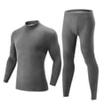 thumbnail image 3 of Frnrwgo Men's Thermal Underwear Set Fleece Lined Stand Collar Long Sleeve Base Layer XXS-XXL for Winter, 3 of 8