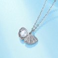 thumbnail image 4 of Collar de perla/piedra lunar de plata de ley 925 Yashi, 4 of 4