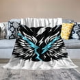 thumbnail image 2 of Orinice Angel Wings Lightning Bolts Warm Lightweight Blanket Soft Fleece Blankets All Seasons Throw Blanket for Bed Couch Sofa Office Decor Multiple Sizes 40x50in, 2 of 6