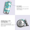 thumbnail image 2 of SKYSONIC Alpaca Tumbler Stainless Steel Double Wall Vacuum Reusable Insulated Mug with Straw and Built-in Coaste for Cold and Hot Beverages, 20oz, 2 of 7