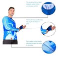 thumbnail image 3 of Mens UPF50+ Rash Guard Shirt Long Sleeve Sun Protection UV shirts Blue XXL, 3 of 7