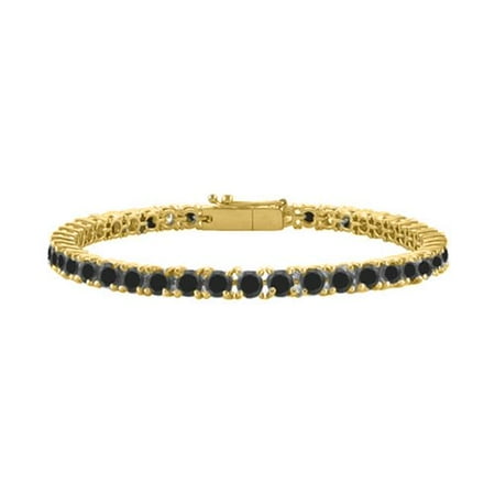 Diamond 18k Vermeil Bracelet UBBRAGVYRD131300BD Black Diamond Tennis Bracelet in 18K Yellow Gold Vermeil. 3 CT. TGW. 7 in. ()