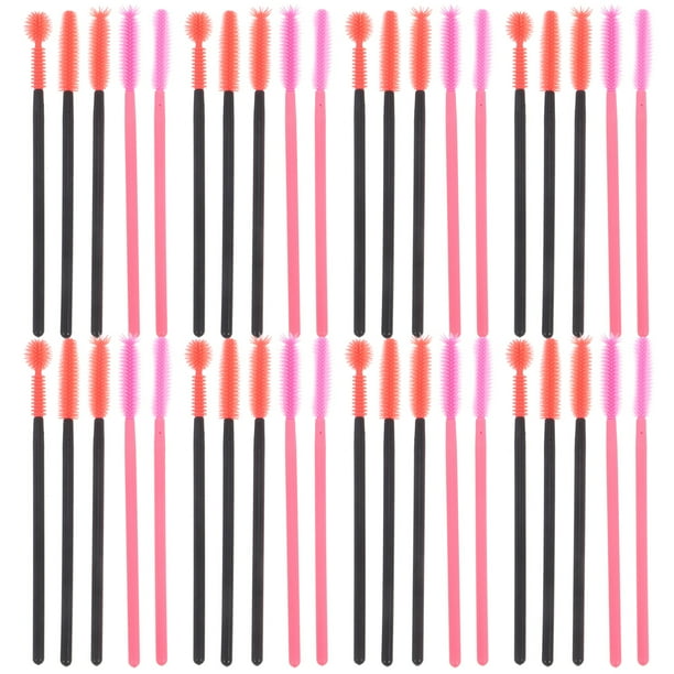 NUOLUX Set de 50 cepillos desechables de silicona para pestañas y extensiones de pestañas.