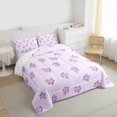 thumbnail image 3 of Feelyou Dreamy Flower Floral Full Size Comforter Sets, Romantic Purple Rose Bedding Comforter Set, Teens Boys Girls Kids Reversible Bedding Sets, Microfiber Bedroom Decor, 3pcs, 3 of 8