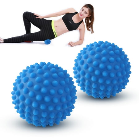 2pcs hérissés boule de massage pour fasciite plantaire Stress Réflexologie Porcupine Boule sensorielle Set