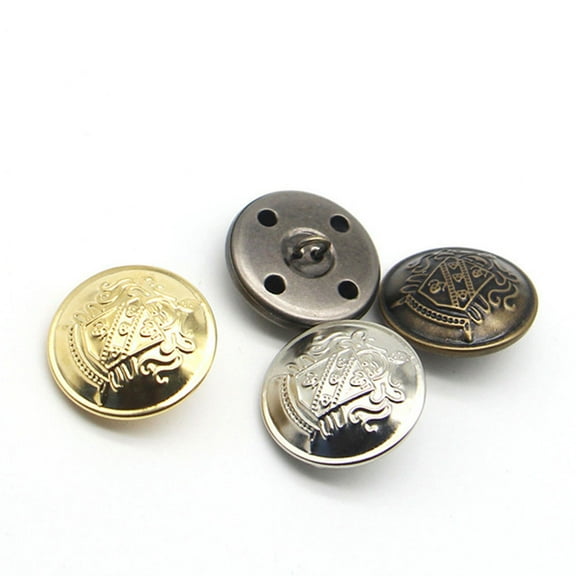 BESTOYARD 50Pcs Metal Blazer Button Set for Clothing Accessories Gold Button Replacement Shopping Mall