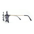 thumbnail image 3 of Rhinestone Studded Rimless Star Shape Hippie Color Sunglasses Gold - Black, 3 of 4