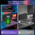 thumbnail image 4 of 4-in-1 Charging Dock for Nintendo Switch 2 Left Right Gamepad, Magnetic Stand with 5 RGB Light, Overcharge Protection-Black, 4 of 7