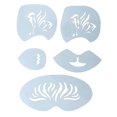 thumbnail image 2 of 1 juego de pntil reutilizable para arte corporal/pintura facial de ojos para maquilje de Halloween Colcomx Stencil de la pintura de la cara, 2 of 8
