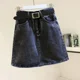 thumbnail image 2 of Falda acampanada de cintura alta de mezclilla gris para mujer, estilo nuevo de verano 2021, falda ajustada informal versátil, versión coreana, 2 of 4