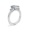 thumbnail image 3 of 1.00 T.C.W Radiant Shape Natural Diamond Latest Design Three Stone Wedding Ring for Ladies Solid 950 Platinum Size 8, 3 of 9