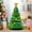 Green, variant on Football/Basketball Christmas Tree Decor, Fun Decorative Football - Tree Mashup with a Gold Star, Christmas Table Decorations Figurine Set Perfect for Indoor Desks
