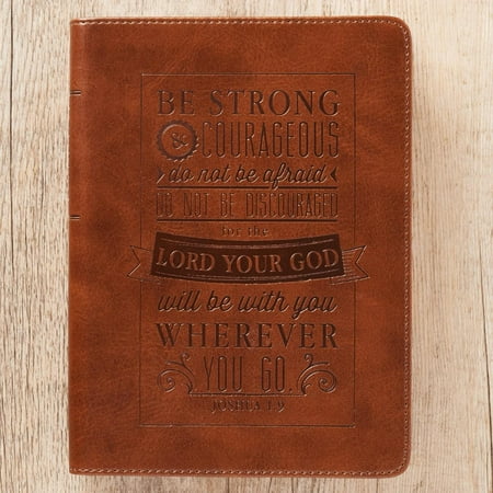 Journal Lux-Leather Be Strong & Courageous Josh 1:9