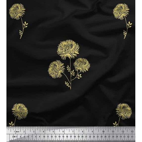 Soimoi Rayon Fabric Wild Flower Fabric Prints by Yard 56 Inch Wide