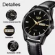 thumbnail image 5 of Reloj De Cuarzo Lige LG8970 de Hombre Pulsera De Cuero Correa Negro Bisel Negro Fondo Negro, 5 of 8