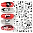 thumbnail image 3 of Black and White Flower Geometric Nail Sticker, 3 of 5