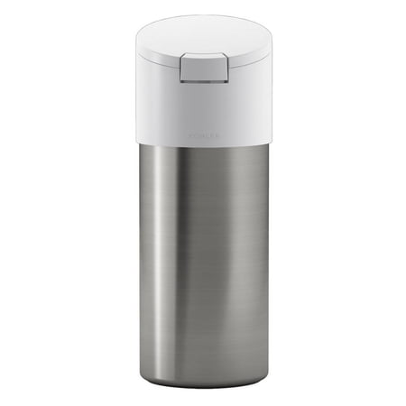 kohler kitchen disinfecting wipes dispenser, stainless steel, white