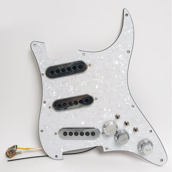 Guitar Prewired Loaded Pickguard, with SSS Burns Tri Sonic Single Alnico 5 pickups For Fender Strat Guitar