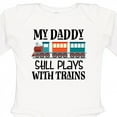 thumbnail image 4 of Inktastic Daddy Still Plays with Trains Boys or Girls Long Sleeve Baby Bodysuit, 4 of 5