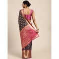 thumbnail image 7 of Navy Blue & Golden Ethnic Motifs Zari Banarasi Saree - 17902860, 7 of 7