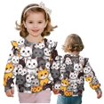 thumbnail image 2 of Garronmavis Cute Cats Long Sleeve Sweatshirt Soft Pullover Crewneck Long Sleeve Shirt Stylish Fall Winter Clothes Washable Toddler Girl Sweatshirt Clothes Outfit for Girls Aged 5-6, 2 of 7