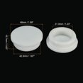 thumbnail image 3 of Uxcell Silicone Rubber Hole Plug White Stopper for 41-42mm Hole 2 Pack, 3 of 5
