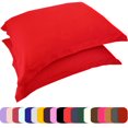 thumbnail image 1 of Mezzati Luxury Set of 2 Shams - Softest, Coziest, Highest Quality Brushed Microfiber - Wrinkle Resistant - Hypoallergenic - Prestige 1800 Collection Bedding(Red, Set of 2 King Size Shams), 1 of 3