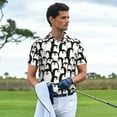thumbnail image 4 of Daiia Cartoon Penguin Pattern Men’s Polo Shirts,Solid Deck Shirt,Classic Fit, Breathable Cotton Polo for Casual and Sport Wear-Medium, 4 of 7