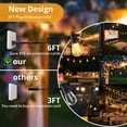 thumbnail image 3 of 48FT Outdoor String Lights with Dimmable Edison Shatterproof Bulbs, Grade Patio String Lights with 15 Hanging Sockets for Backyard and Patio, 3 of 8