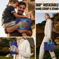 thumbnail image 3 of Case for Samsung Galaxy Tab S11 Ultra 14.6 inch 2025 SM-X930/X936B/X936E/X936U Shockporoof Cover with Built-in Screen Protector, Pencil Holder, Rotating Hand Strap, Stand, Shoulder Strap, 3 of 7