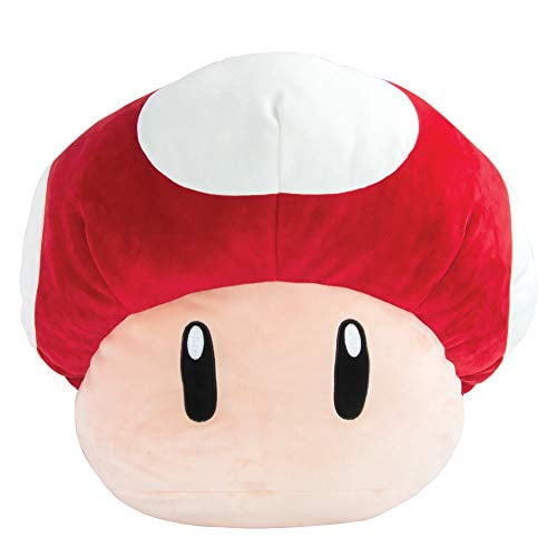 Club Mocchi Mocchi Super Mario Peluche Champignon Géant pour Enfants, Rouge, 24 Pouces