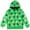 Green, variant on Minecraft Creeper Little Boys French Terry Zip Up Hoodie Little Kid to Big Kid
