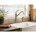 thumbnail image 2 of Moen Wetherly One Handle Stainless Steel Kitchen Faucet Side Sprayer Included, 2 of 8