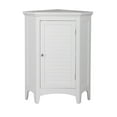 thumbnail image 5 of Teamson Home Glancy Freestanding Corner Floor Accent Cabinet with Faux Louvered Door, White, 5 of 8